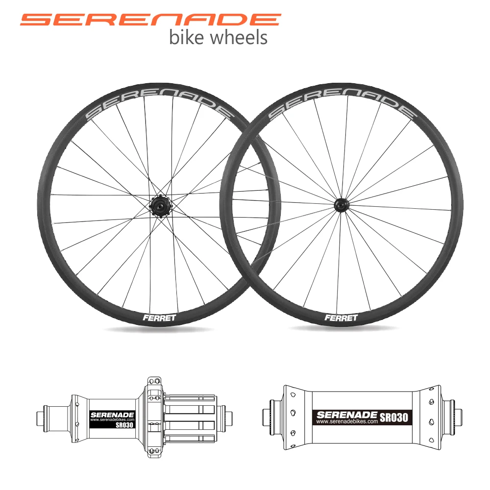 

30mm deep 28mm wide carbon road bicycle cycling wheels tubeless-ready