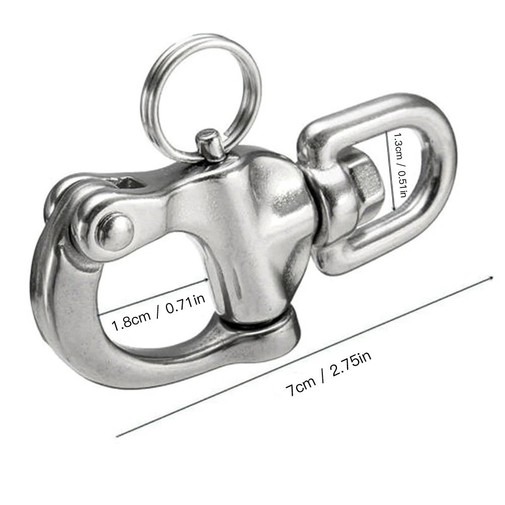 

Spring Buckle Swivel With Snap Shackle Panic Hook Eye Fork 316 Stainless Steel Openable Keyring Car Boat Marine Accessories