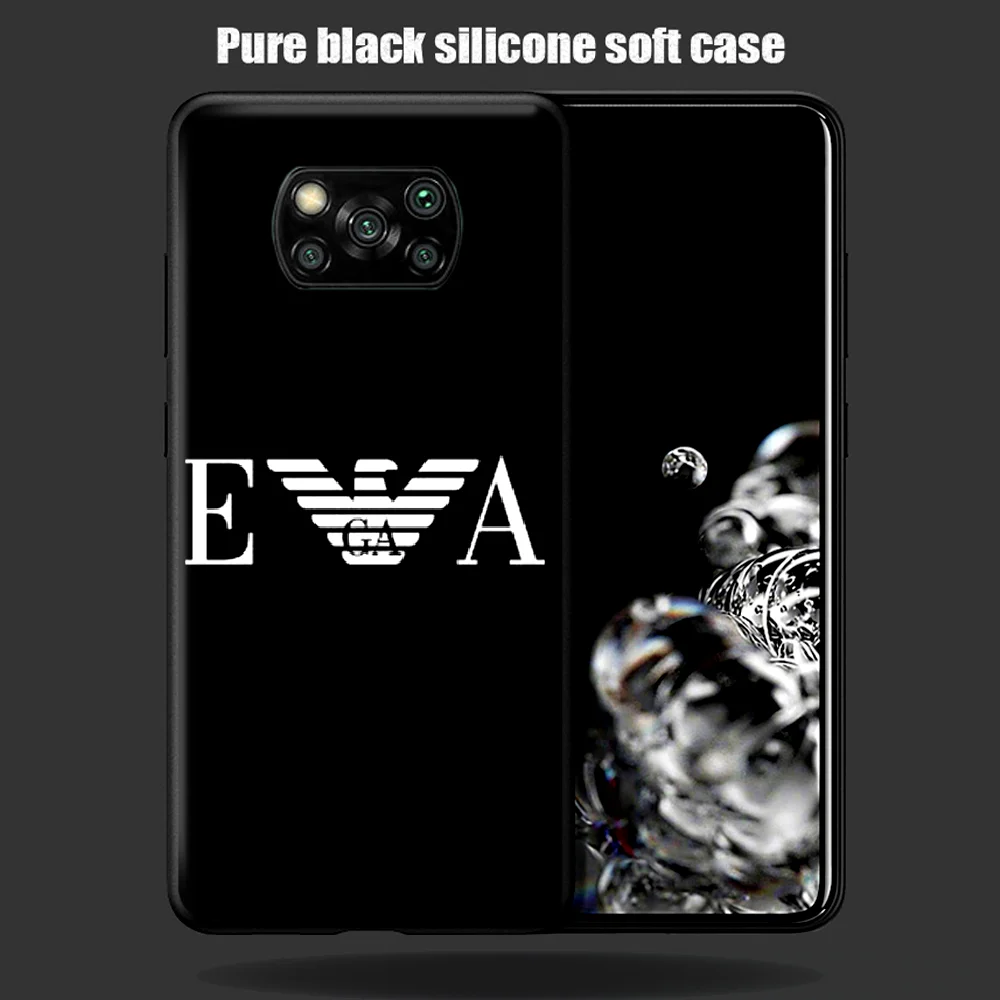 

Giorgioe Italy Luxury Brand Phone Case Cover Hull For Xiaomi Mi A2 A3 8 9 SE 9T 10 10T Lite Pro Ultra Poco X3 black Bumper