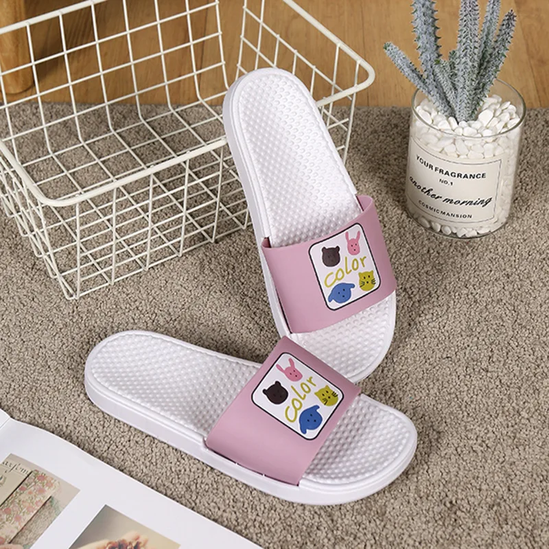 Bathroom Home Korean-Style Casual All-match Slippers Women Slippers Non-Slip  Womens Shoes  Slippers House  Home Shoes
