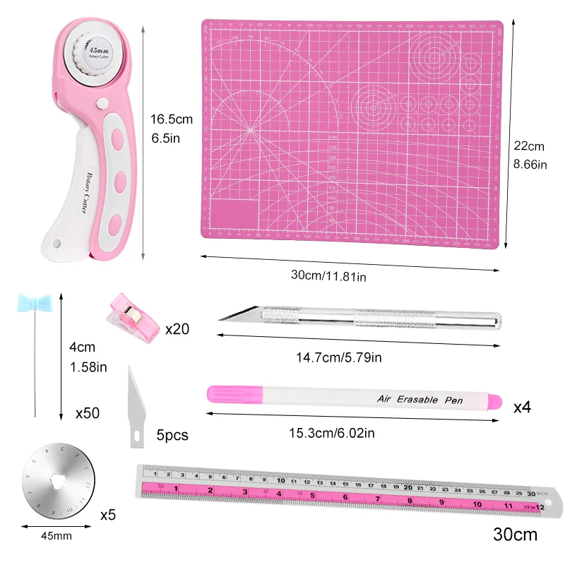 Набор инструментов для роторного резака Nonvor набор лоскутного шитья с лезвиями