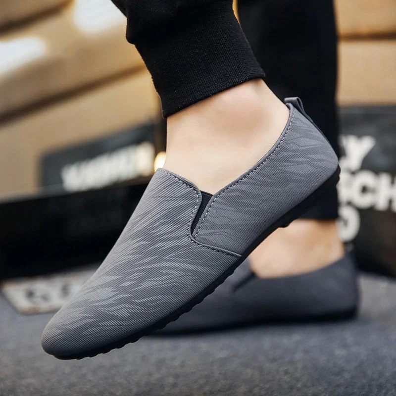 Мужские удобные лоферы на плоской подошве Повседневная дышащая обувь без