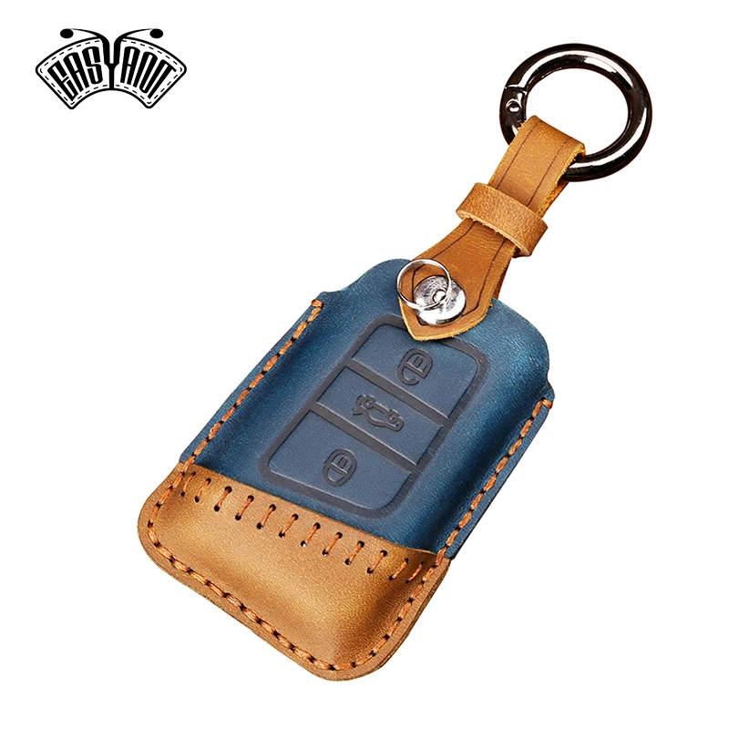Чехол для автомобильных ключей Volkswagen Passat Golf Magotan Crazy Horse кожаный чехол Кожаный