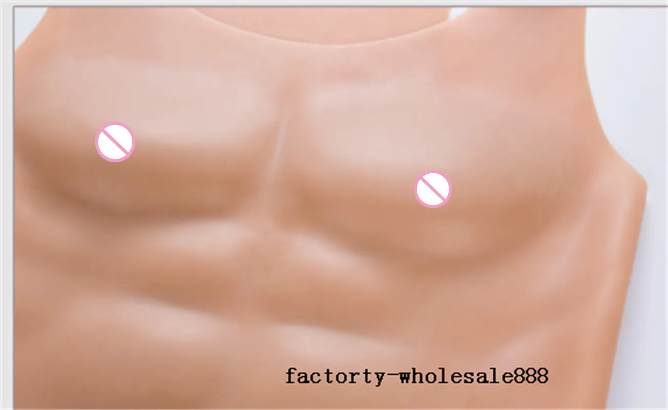 Новый сильный мужской жилет для мышц Мужской силиконовый реалистичное боди