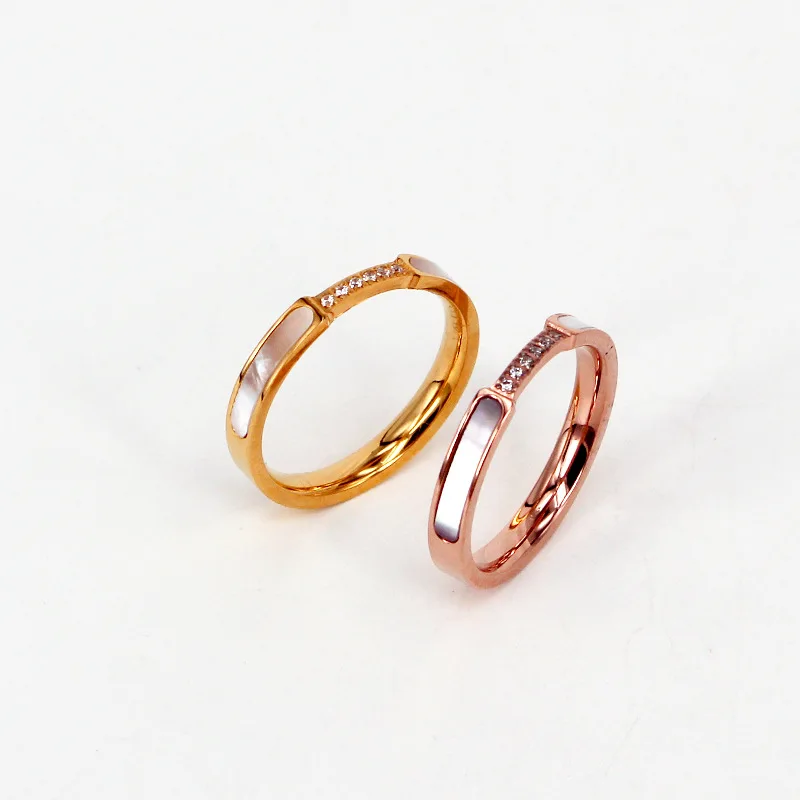 

Новинка, яркие цвета розового золота шесть алмазы микро со стразами в виде ракушки кольцо женский со стразами перламутром кольцо