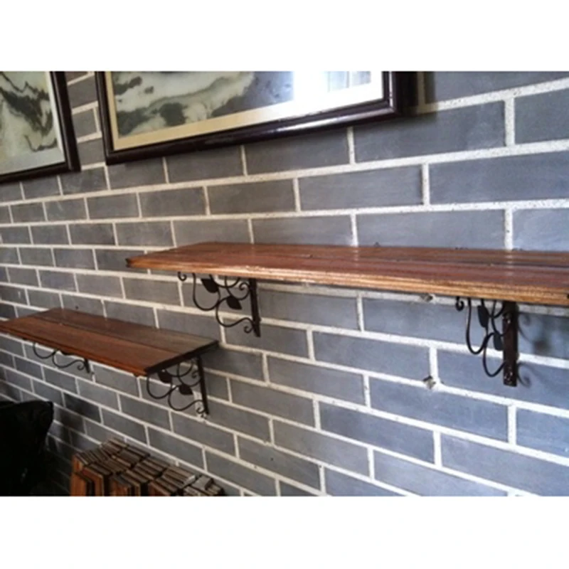 4 шт. винтажный Железный кронштейн для полки с винтами утолщенный несущий кованый