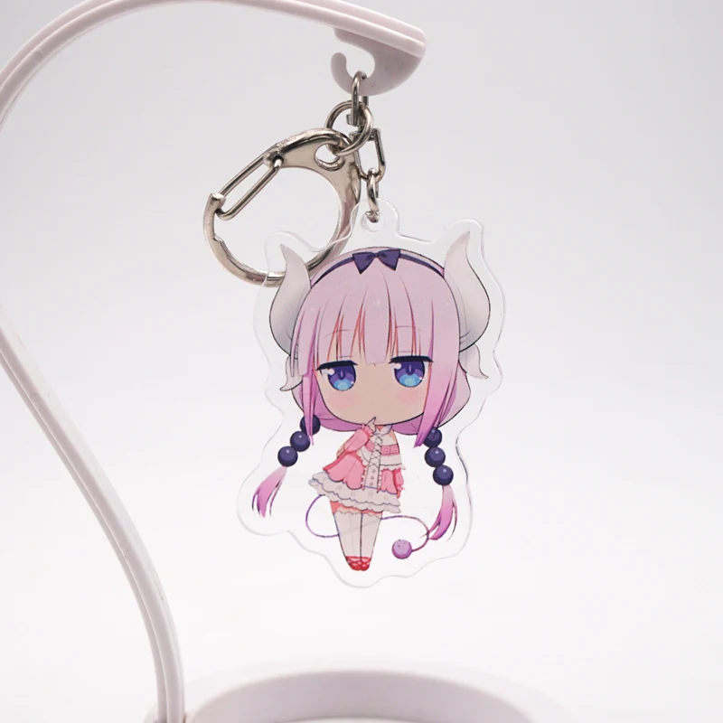 Miss Kobayashi's Dragon Maid Anime Toru Kanna Kamui Cute Double Sided Acrylic Keychain | Украшения и аксессуары