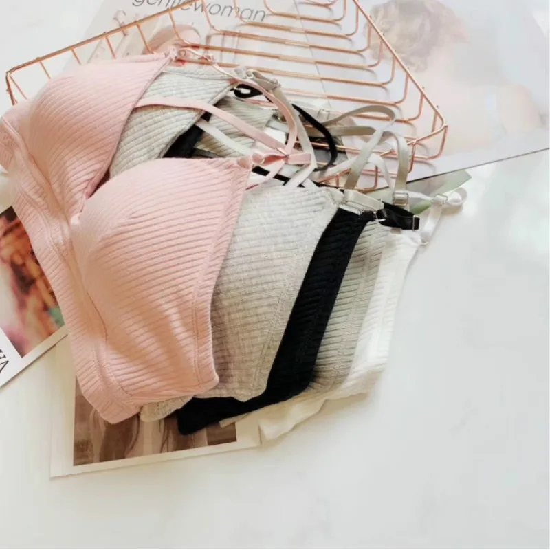 Бюстгальтер женский тонкий бесшовный без косточек Бралетт с открытой спиной