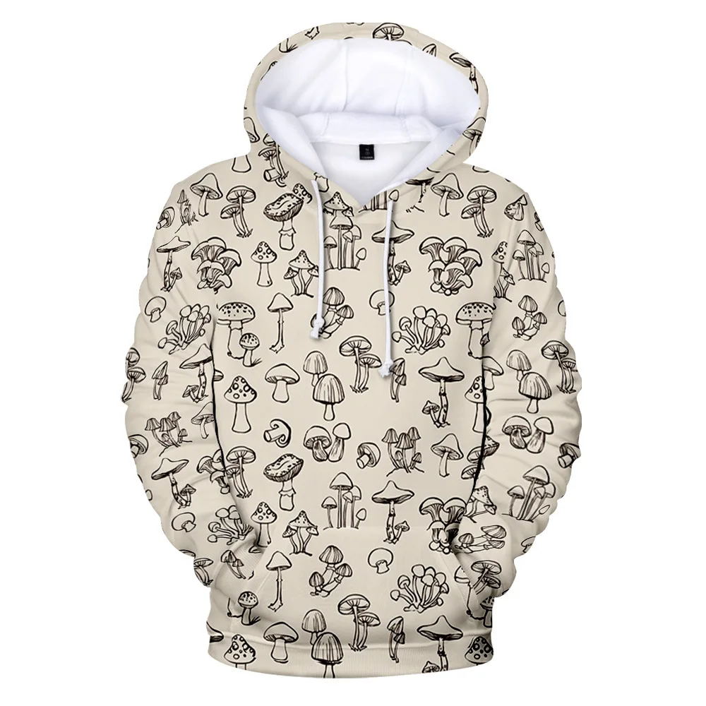 2020 креативные толстовки с 3D принтом диких грибов для мужчин и женщин модная