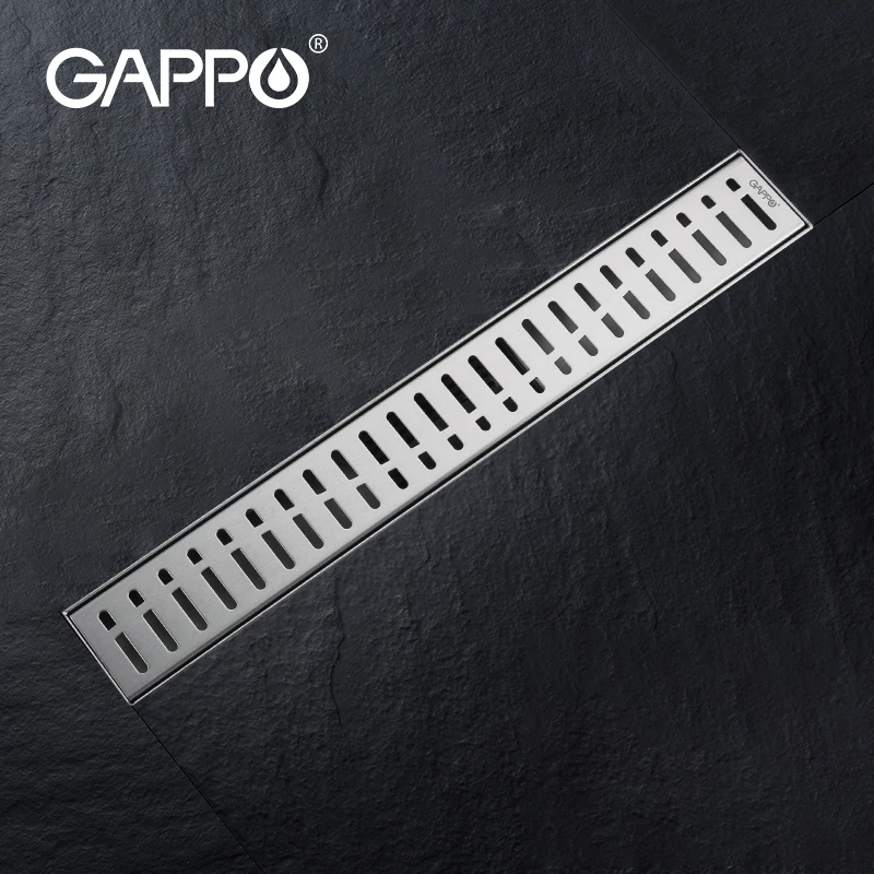 

GAPPO Anti-odor Drains Recgangle Linear Waste Drainer Bathroom Floor Drain Cover Stopper Bathroom Shower Drain Hair Catcher