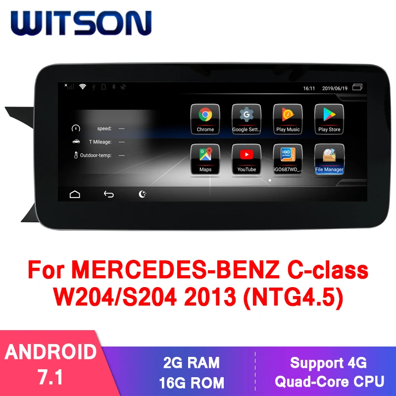 WITSON 10 25 ''Android 7 1 Автомобильный GPS для BENZ C class W204/S204 C180 C200 C220 C250 C260 C280 C300 C350 C400 C450
