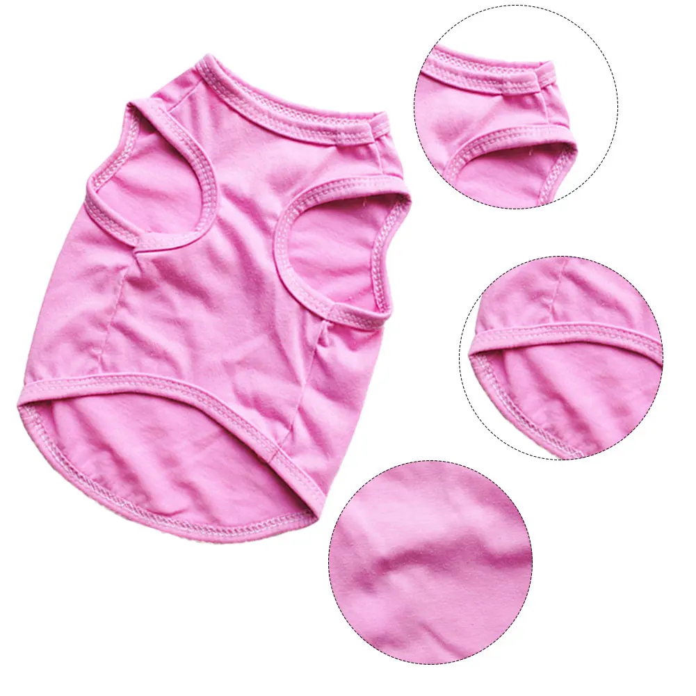 

Summer Pet Clothes For Small Medium Dogs Cat Solid Cotton T-Shirt Breathable Soft Thin Pet Sleeveless T-Shirt Pet Supplies