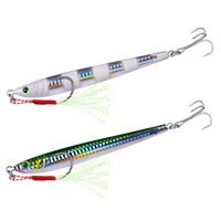 1pcs new trolling diving metal jig lure noctilucent wobbler jigging lead fish spoon fishing lure with hooks fishing baits tackle