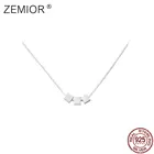 Ожерелье из стерлингового серебра 100% пробы для женщин, Минималистичная цепочка-шкатулка с ажурным геометрическим дизайном, 925 пробы, ожерелье с квадратной подвеской