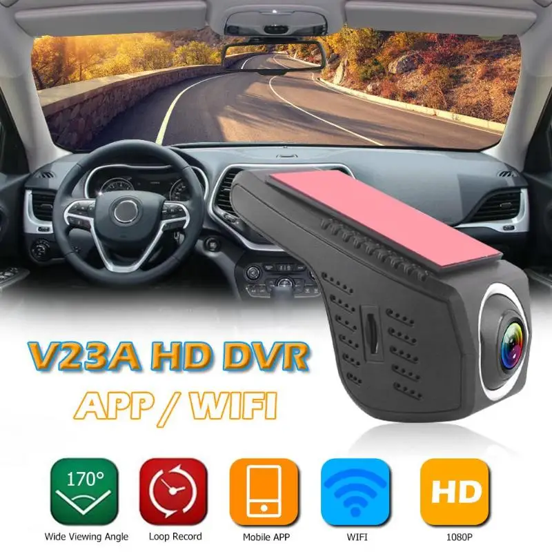 V47 WiFi Car DVR Camera Full HD 1080p 170 Degree Lens WDR G-sensor Night Vision Dashcam Digital Video Recorder | Автомобили и