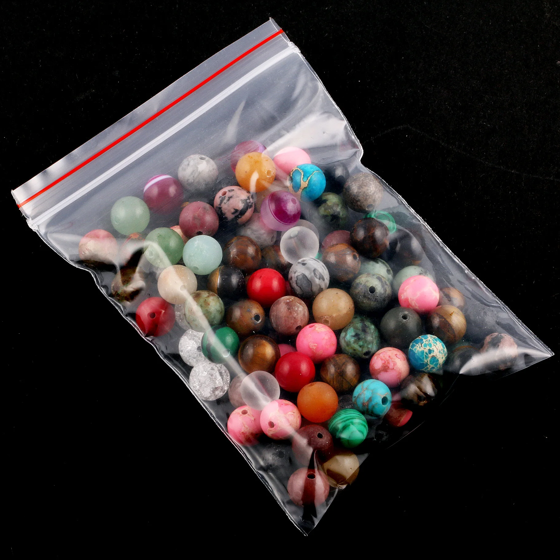

100Pcs/Pack Natural Stone Beads Mix Color Punch Loose Beads For Jewelry Making DIY Necklace Bracelet Earrings Accessory