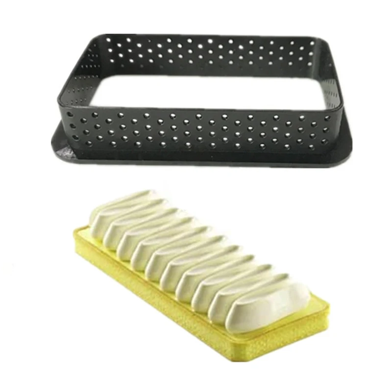 5Types Mousse Circle Cutter Decorating Tool French Dessert DIY Cake Mold Perforated Ring Non Stick Bakeware Tart Reposteria |