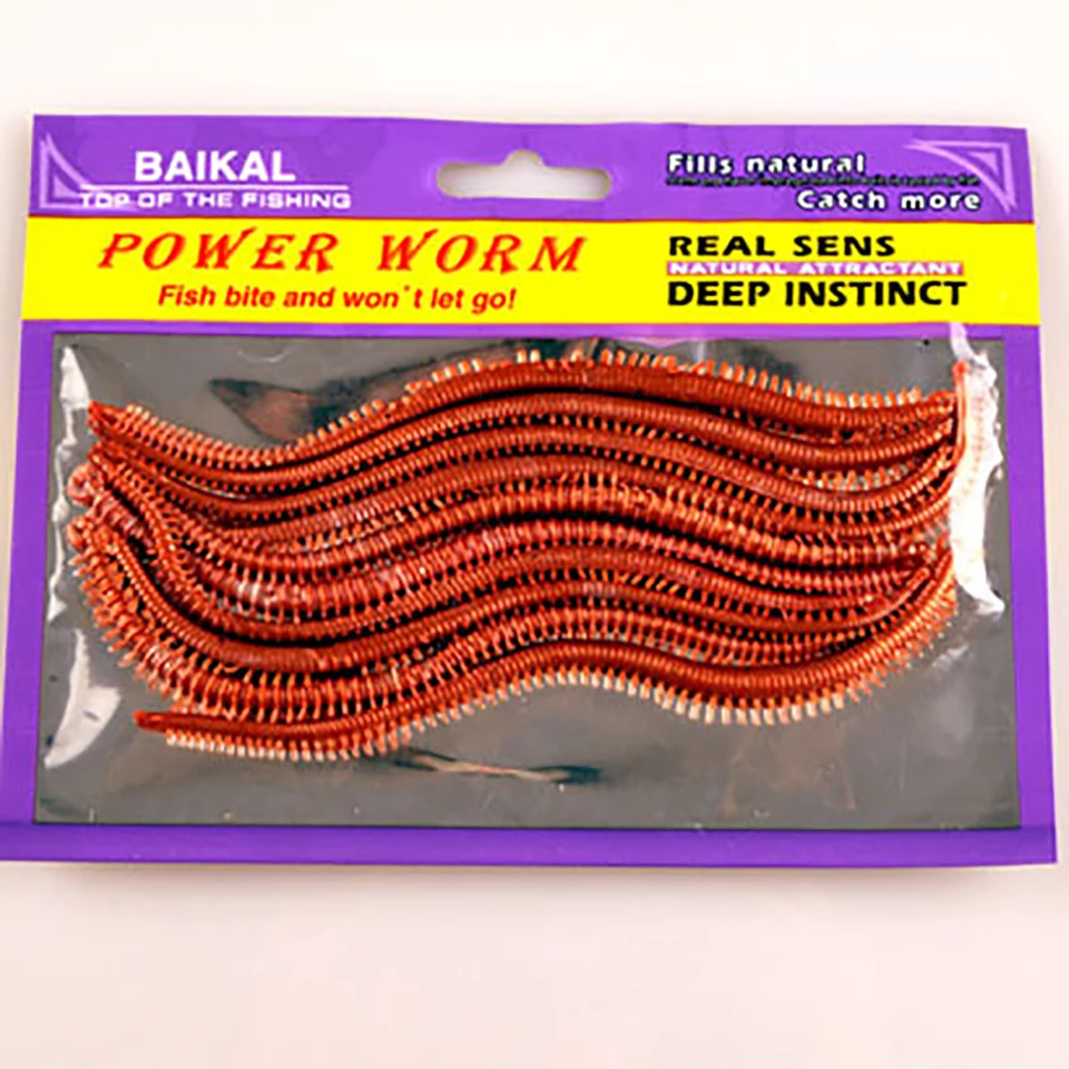 10 шт. бионических дождевых червей Мягкая силиконовая приманка рыболовные