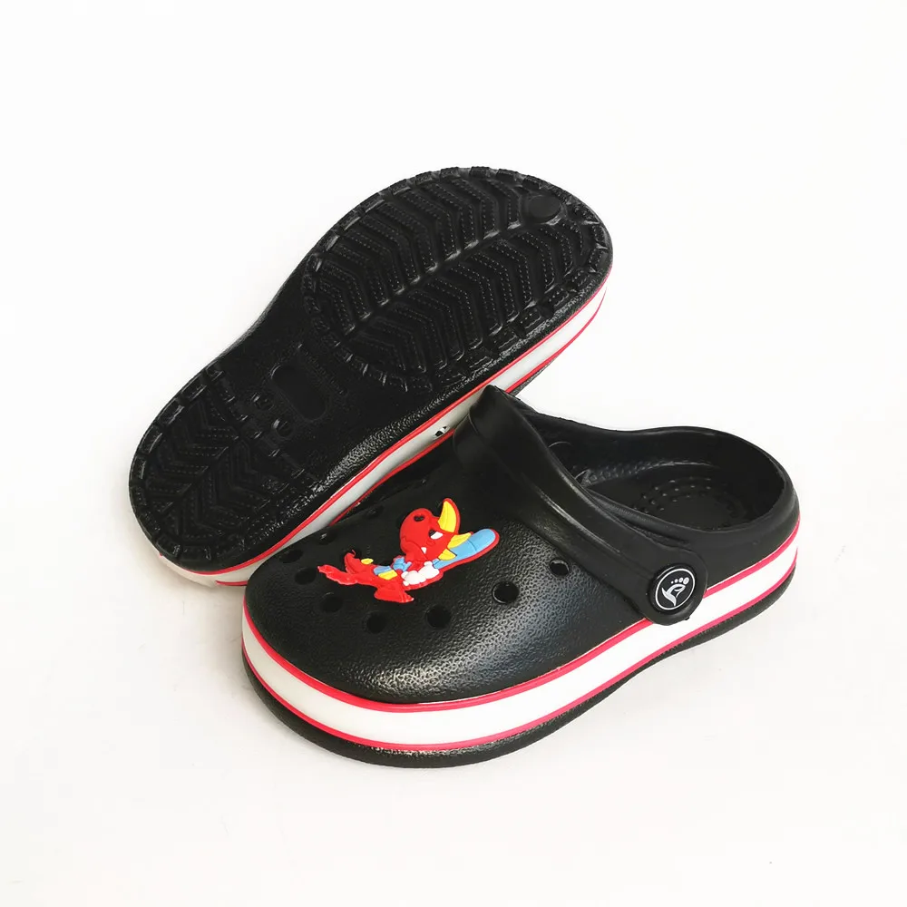 Мюли Детские неоновые со светодиодной подсветкой летние сандалии с мультяшным