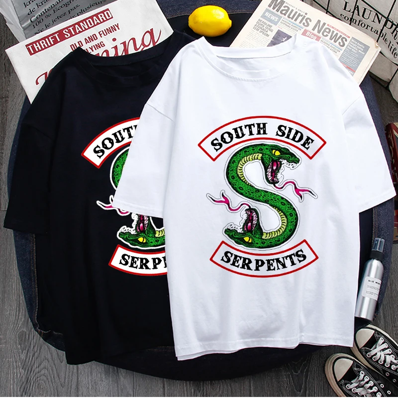 Футболка женская с принтом Змея в стиле Харадзюку | Женская одежда