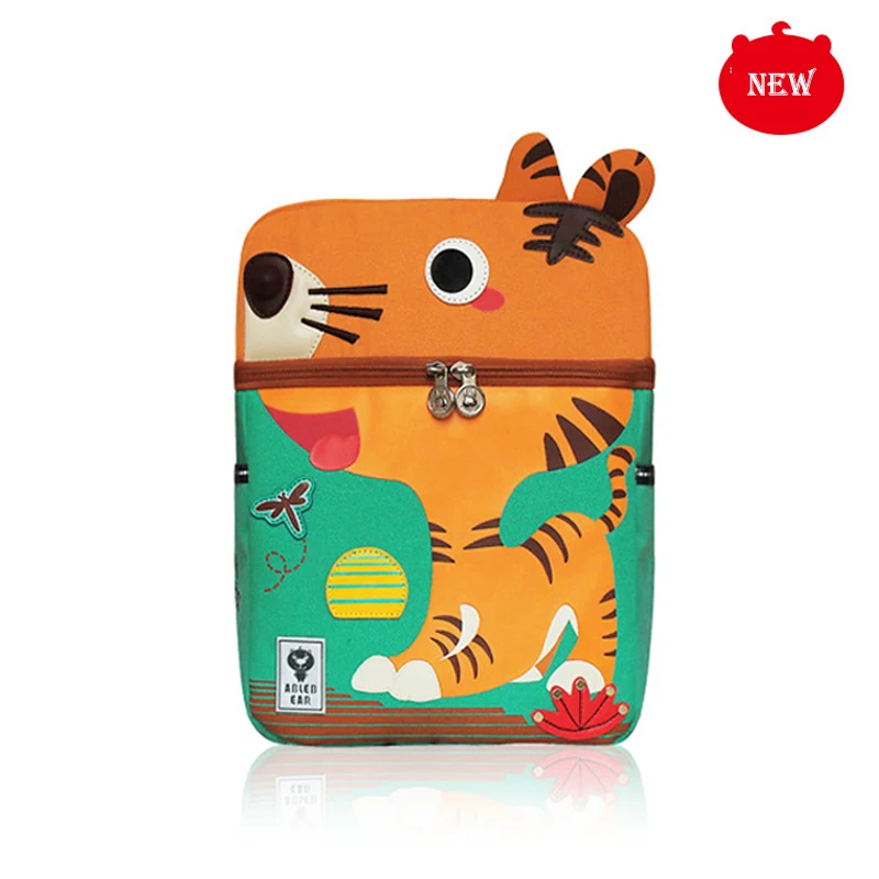 1-Big-tiger Детский рюкзак милый 3D мультфильм Динозавр анти-потеря Единорог напечатанный детский сад ортопедический школьный портфель для девочки мальчик детская сумка - Цвет: 1-Big-tiger