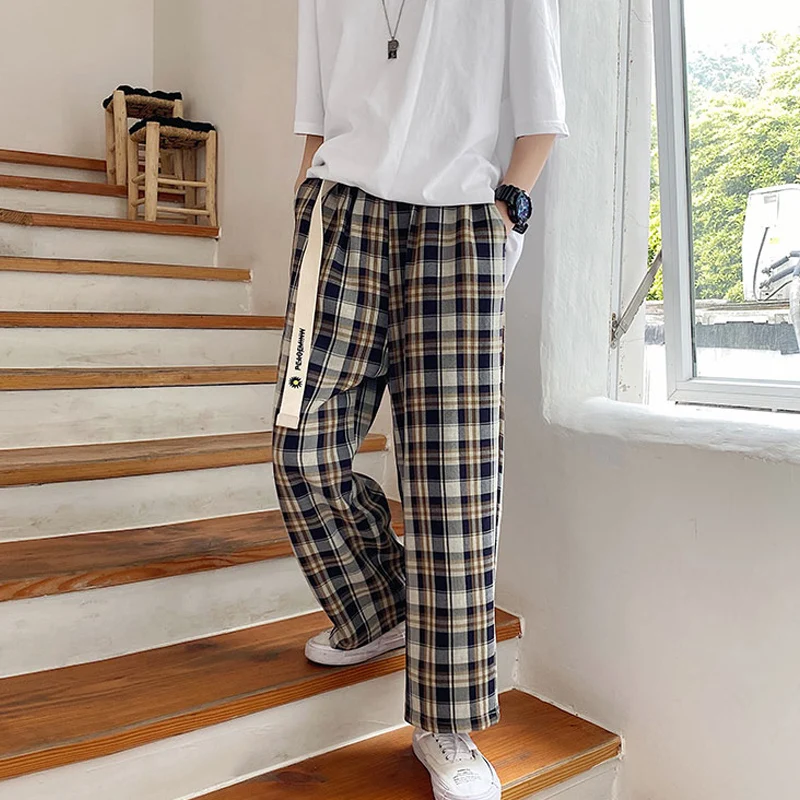 Разборные 2020 клетчатые брюки женские уличные свободные Дамские Брюки