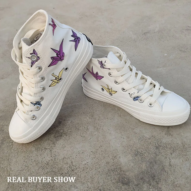 Разноцветные парусиновые туфли Зимняя Новая повседневная женская обувь