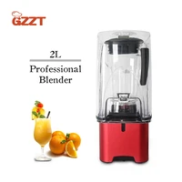 gzzt 2l smoothie blender stationary electric juice mixer stainless steel blade soundproof jar food processor 2200w bpa free