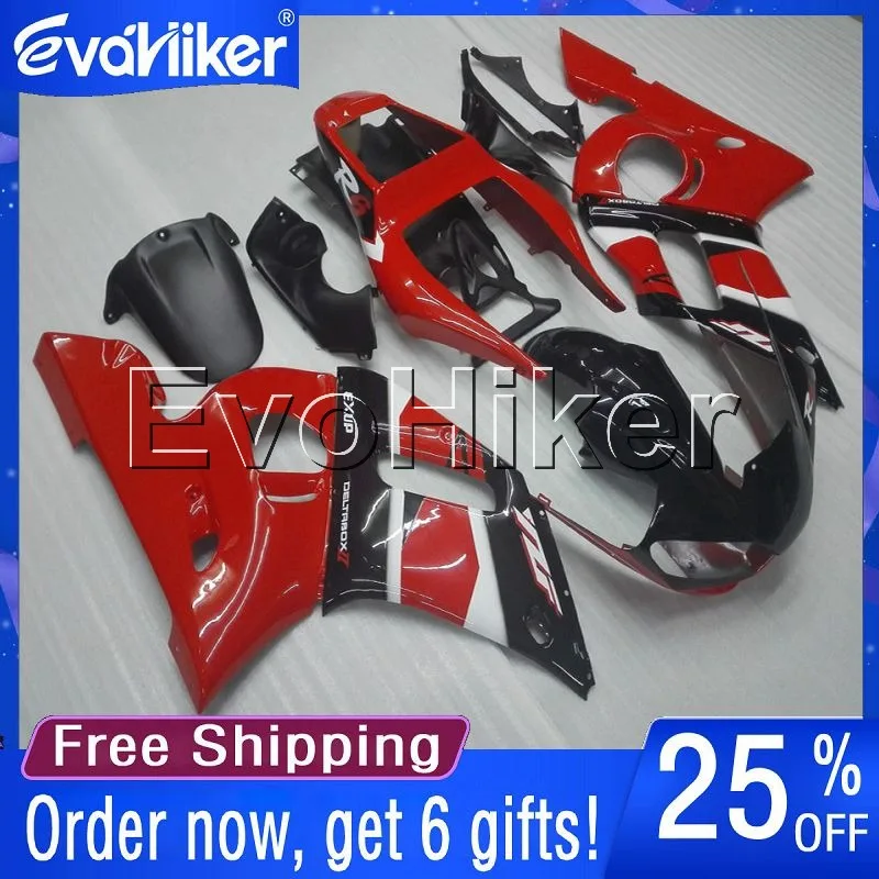Изготовленный На Заказ обтекатель мотоцикла для YZF R6 1998 1999 2000 2001 2002 пластиковая