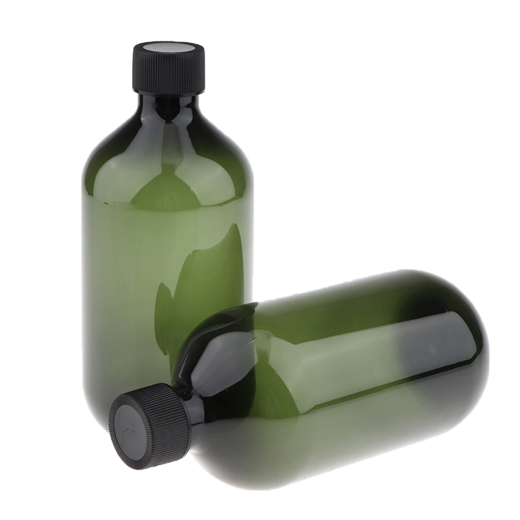 2 шт 500 мл Пластик винтовые бутылочные путешествия шампунь косметический