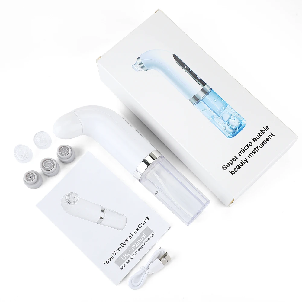 

USB Rechargeable Small Beauty Electric Vacuum Bubbles Blackhead Acne Pore Cleaner Water Cycle Skin Deep Cleaning Care Tools