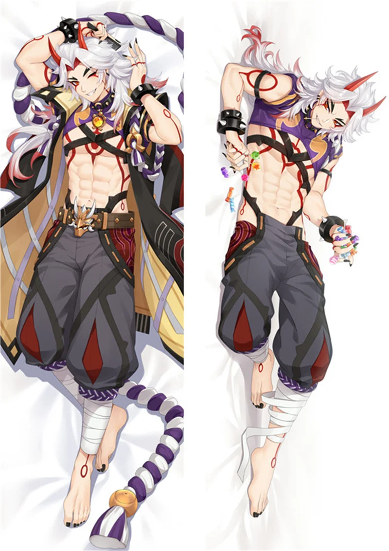 Аниме игра Genshin Impact Arataki Прокат Cosplay Подушка Dakimakura чехол обнимающий тело Prop -
