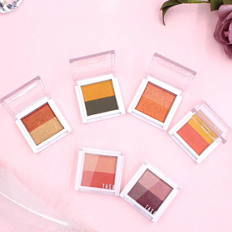 Lazy Eye Makeup 2 Цвета Палитра теней для век красивые Румяна Пудра длительная палитра