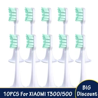 10pcs for replacement brush heads xiaomi mijia t300500 sonic electric toothbrush cleaner soft dupont bristle vacuum nozzles