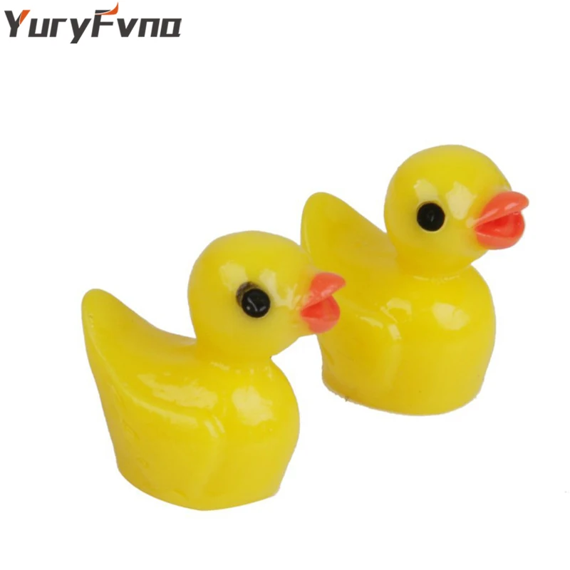 YuryFvna 500 шт красочные пластиковые мини утки миниатюрные игрушки кукольный домик