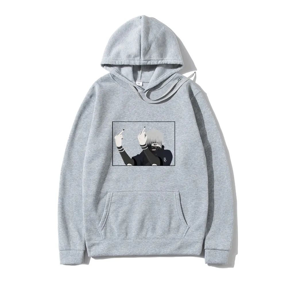 

Tokyo Ghoul Kaneki Split Face Hoodie New Funny Sweatshirt Anime Men Long Sleeve Hip Hop Tees Tops Fashion Hoodie Men