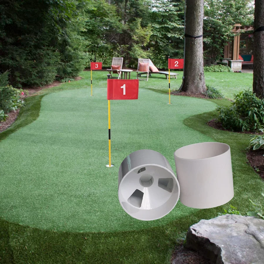 Bright White Durable Plastic Golf Hole Cup for Practice Putting Green Training Ball Socket Standard Size | Спорт и развлечения