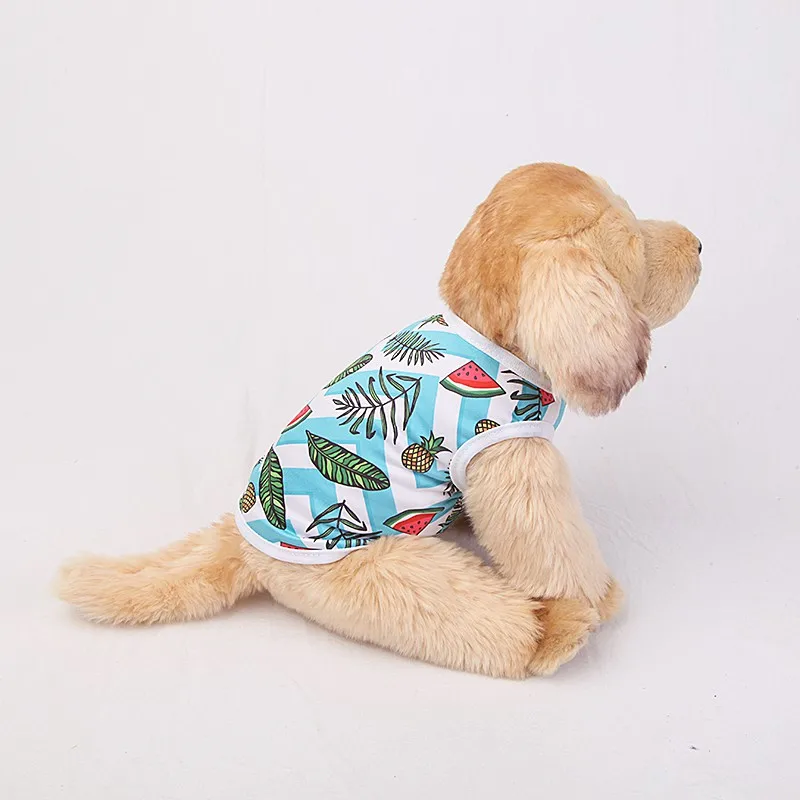 Летняя дышащая тонкая жилетка для домашних животных кошек собак с принтом