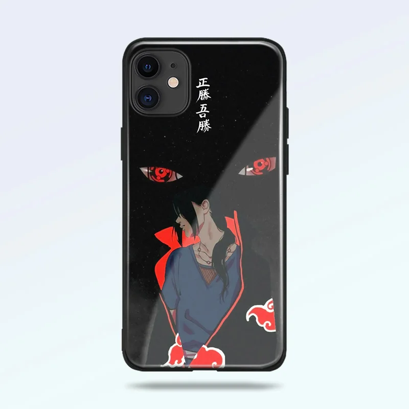 Мягкий силиконовый чехол из закаленного стекла для телефона с персонажами аниме