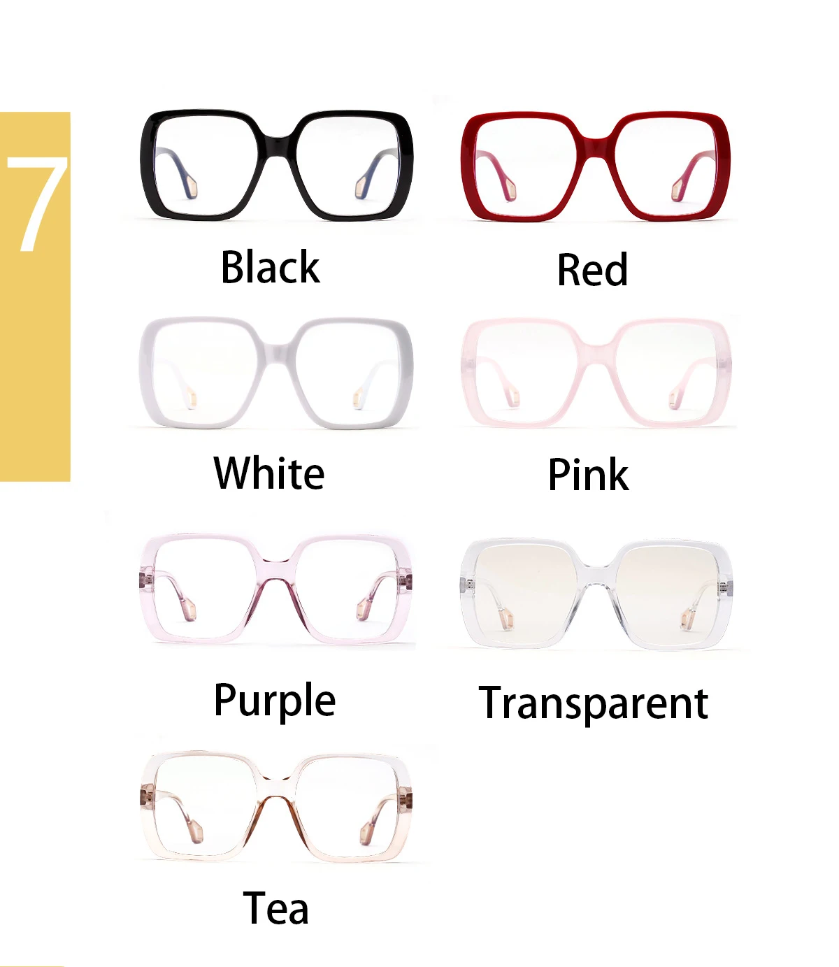 

2021 Big Frame Sunglasses For Ladies Fashion PC Square Women Luxury Brand Vintage Oversized Sun Glasses Female New Trend Eyewear