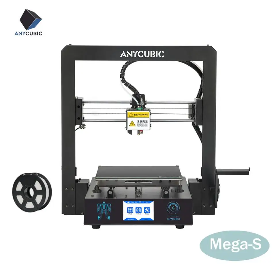 MegaS Anycubic 3d принтер мега-с набор нитей Полный металлический каркас до класса промышленного класса Высокая точность Impresora 3d наборы - Цвет: MegaS