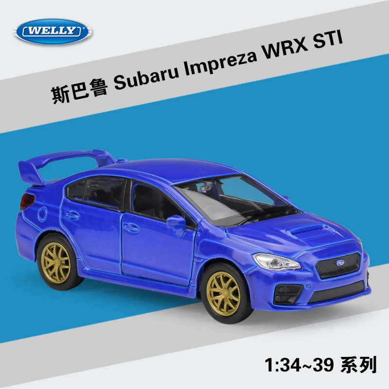 Welly 1:36 моделирование металлическая модель автомобильная игрушка для Subaru Impreza WRX STI