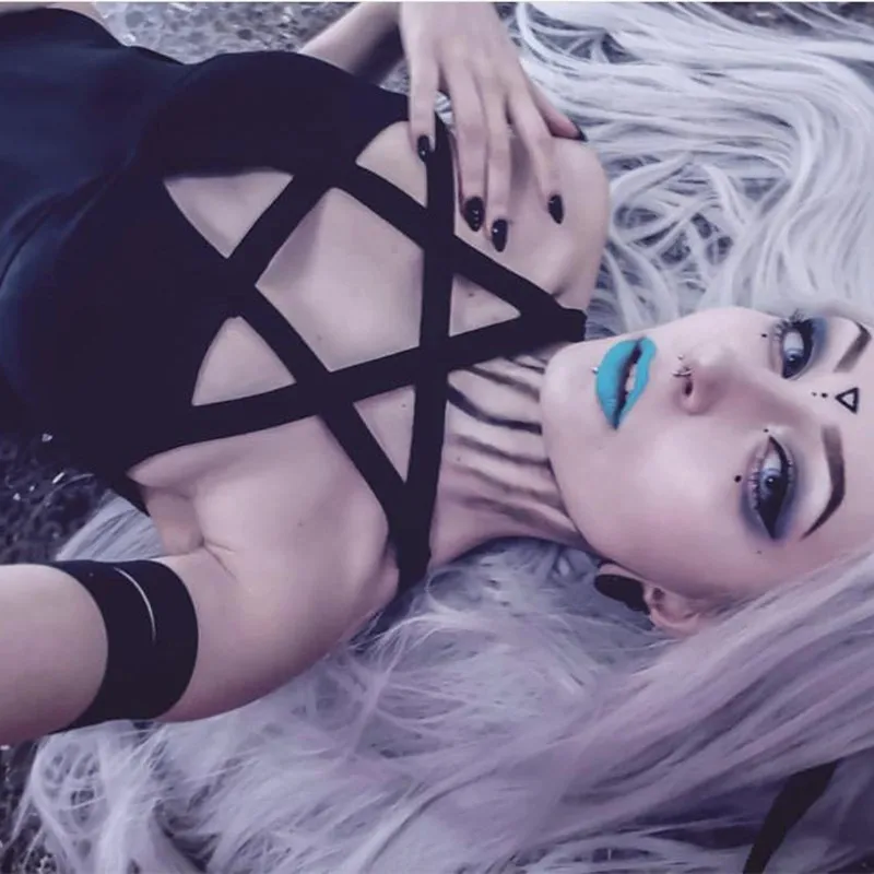 Женский сексуальный полый бандажный боди Черный Боди без рукавов с открытой