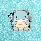 Мультяшный милый покемон бронтозавр жесткий эмалевый штифт Kawaii Cuckold морское животное Золотая фотосессия значок для фанатов видеоигр подарок