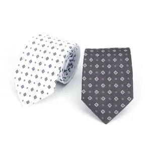 Новое поступление 2020, мужской Клетчатый Повседневный винтажный шейный галстук Rrand для мужчин, тонкие узкие свадебные галстуки, галстуки 7 см, взрослые, белый, серый