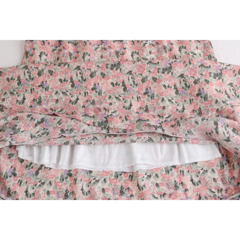 

Fashion Floral Print Long Skirt Women Elastic Waist Midi Skirt Female Office Pleated Trumpet Chiffon Skirts Womens Casual Skirt