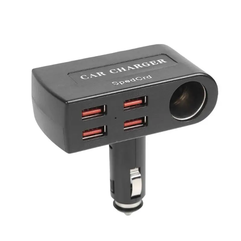 Универсальное автомобильное зарядное устройство 4 USB 3A зарядка четыре USB дизайн Безопасность Интеллектуальная адаптер чипа гнездо прикуривателя
