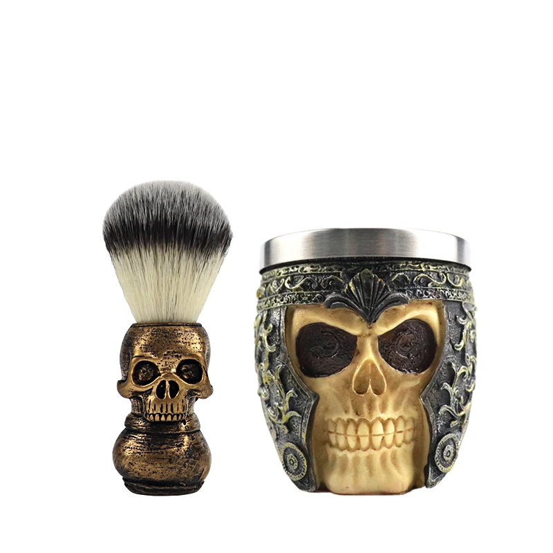 

Gold Silver Hairdresser Shaving Tools Men Mustache Comb Shaving Set Beard Care Men'S Shaving Kit Gift