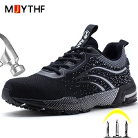 new mens work safety shoes steel toe work sneaker lightweight men boots anti smashing work shoes construction industrial shoes