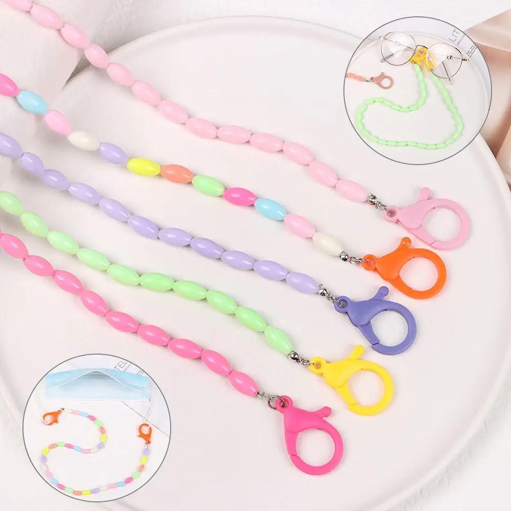 

Adjustable Beads Glasses Chain Unisex Anti Slip Acrylic Necklace Strap Sunglasses Lanyards Eyewear Holder School Office Supplies